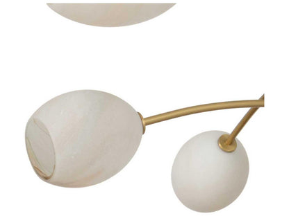 Regina Andrew 6-Light Artemis Chandelier in Natural Brass with Alabaster Glass