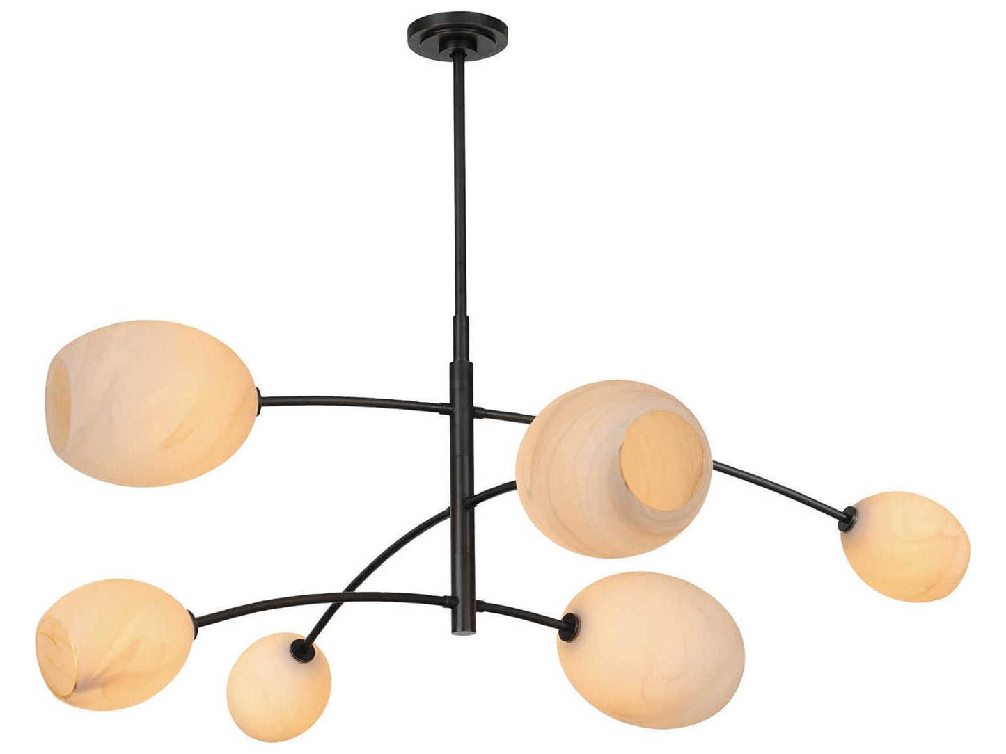 Regina Andrew Artemis 6-Light Chandelier in Oil Rubbed Bronze with Alabaster Glass