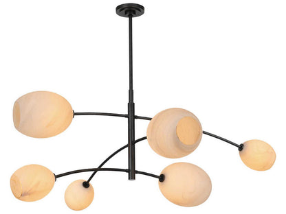 Regina Andrew Artemis 6-Light Chandelier in Oil Rubbed Bronze with Alabaster Glass