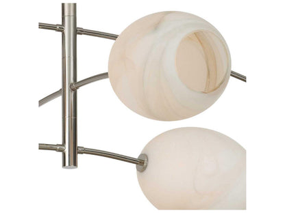 Regina Andrew 6-Light Artemis Chandelier in Polished Nickel with Alabaster Glass