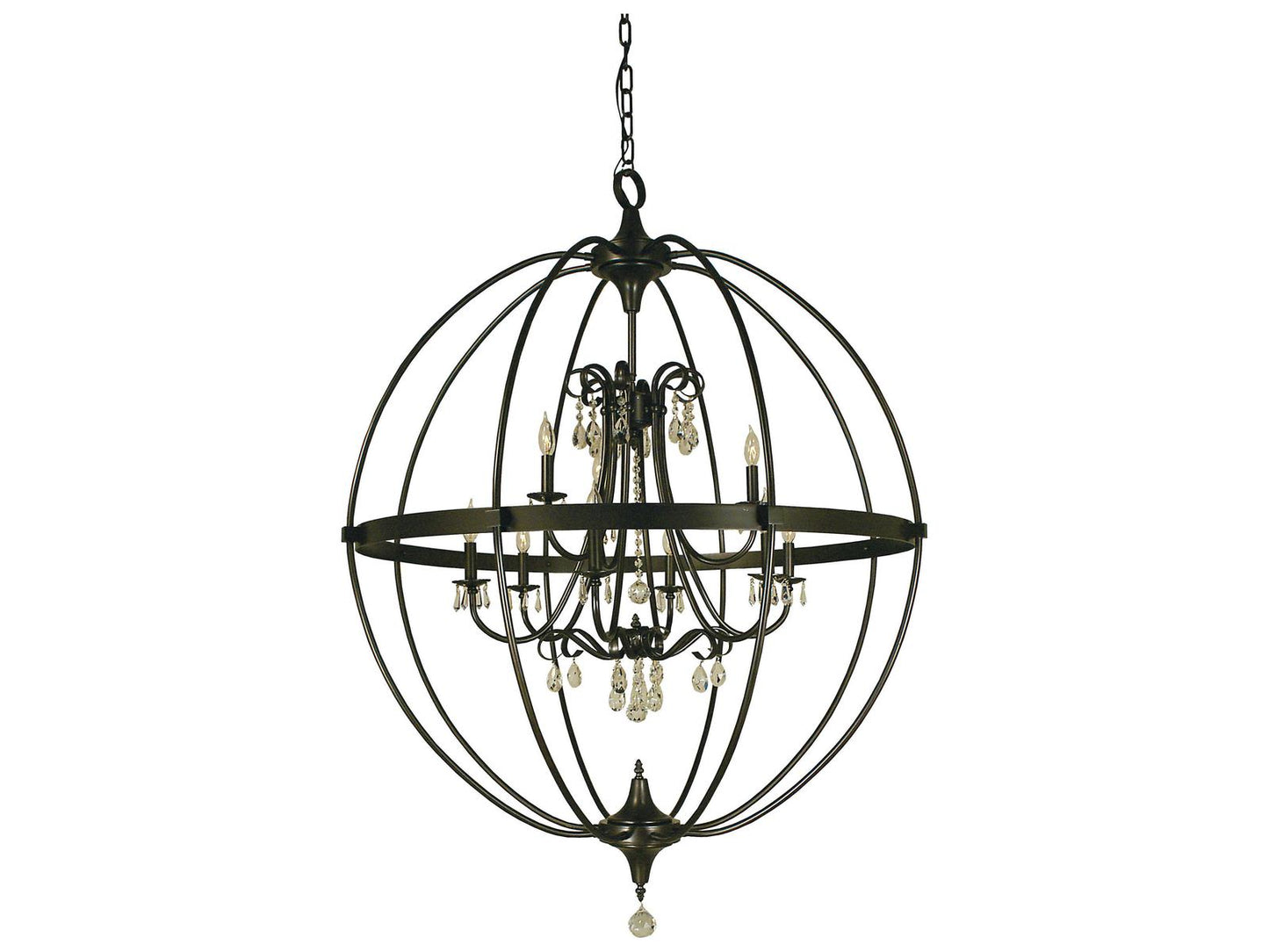 Framburg 9-Light Compass Chandelier