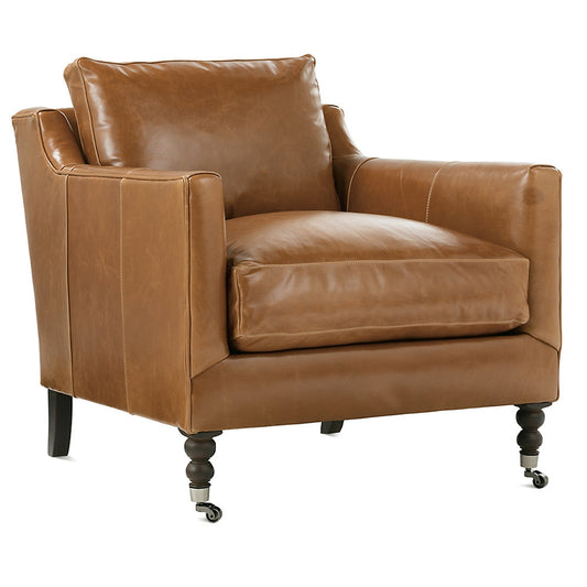 Madeline Leather Stationary Chair