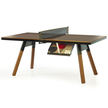 You and Me Walnut Ping Pong Table