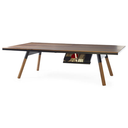 You and Me Walnut Ping Pong Table