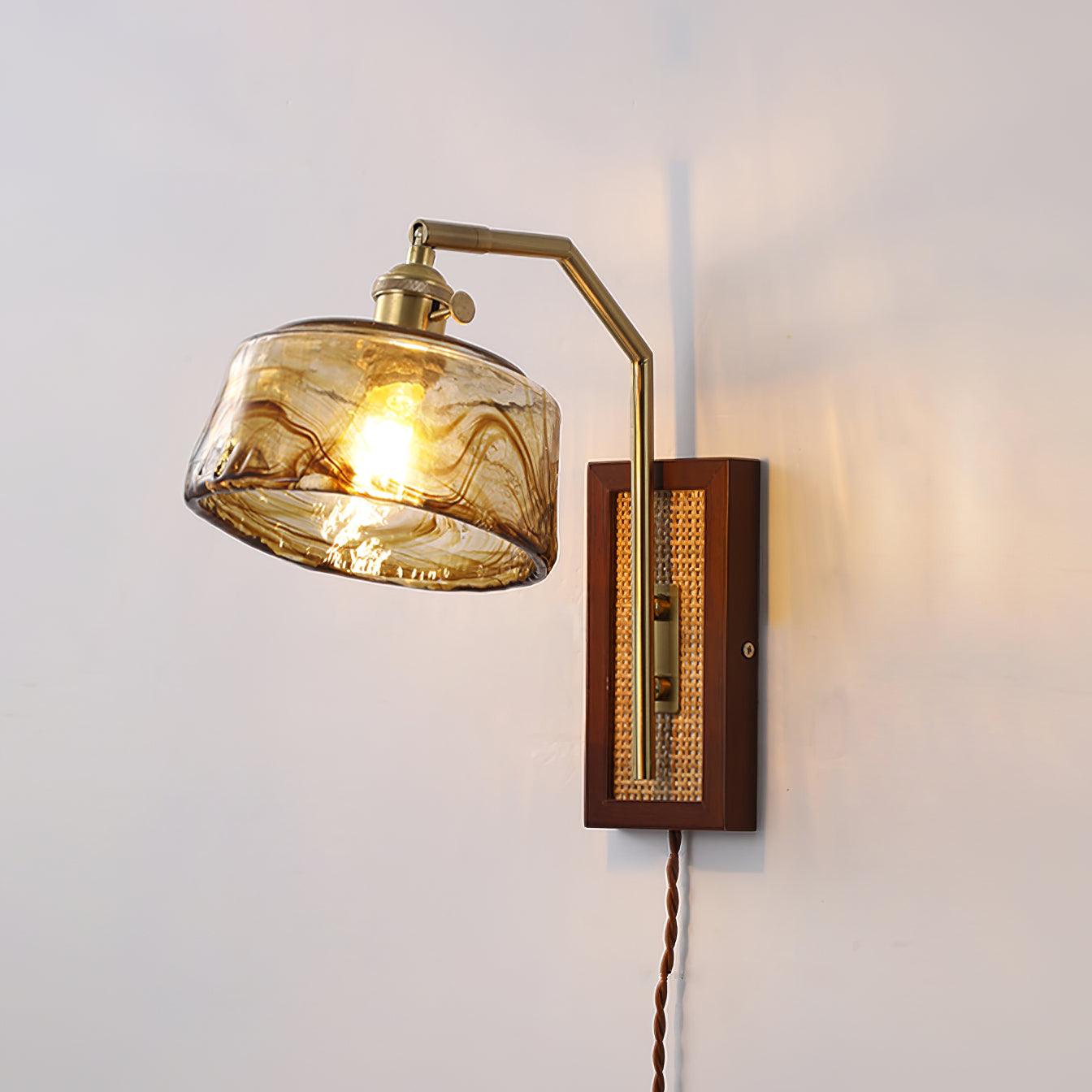 Rafi Wall Lamp Model A ∅ 5.5″ x H 13.7″/ Dia 14cm x H 35cm / Brass / US Plug Wall lamp