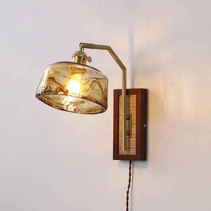 Rafi Wall Lamp Model A ∅ 5.5″ x H 13.7″/ Dia 14cm x H 35cm / Brass / US Plug Wall lamp
