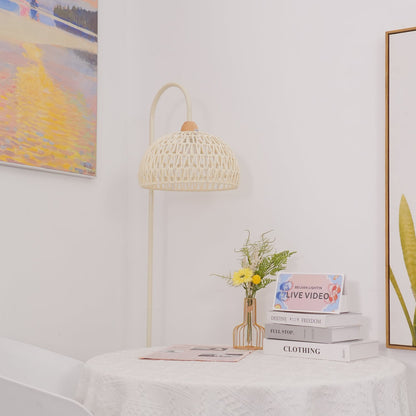 Rattan Arch Floor Lamp