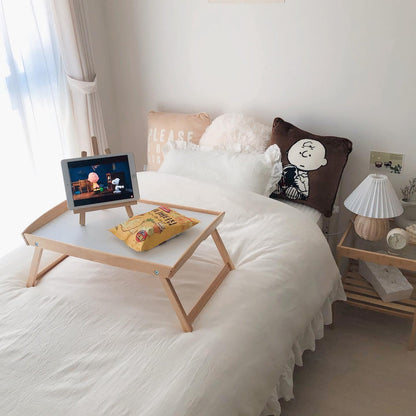 Rattan Pleated Table lamp ∅ 9.4″ x H 11″ / Dia 24cm x H 28cm / White & Nature rattan / USB Plug 灯具