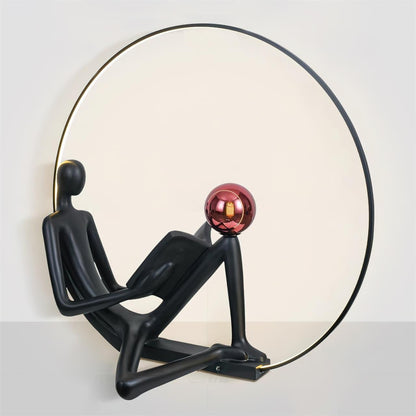Reader Sculpture Floor Lamp ∅ 51.1″ x H 51.1″ / Dia 130cm x H 130cm / Black / US Plug Floor lamp