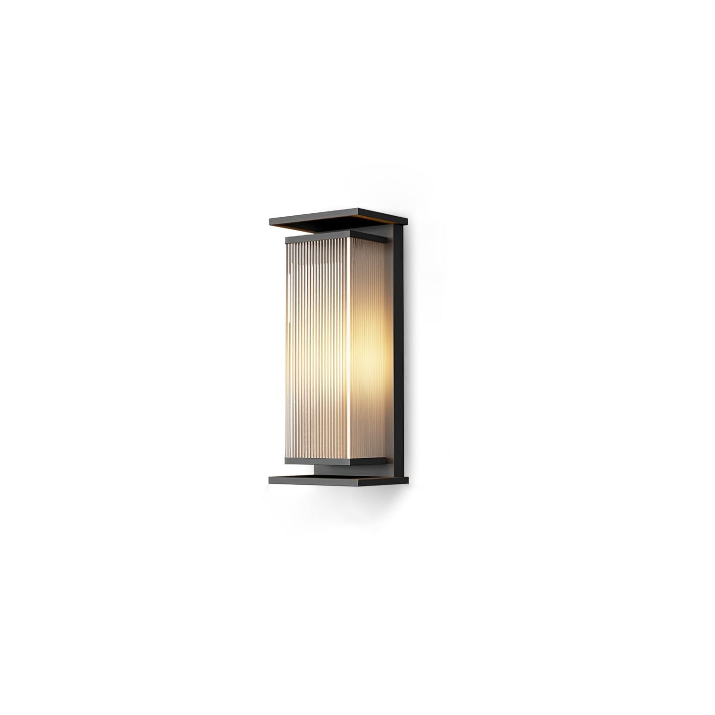 Rectangular Box Outdoor Wall Lamp L 6.3″ x W 4.7″ x H 13.8″ / L 16cm x W 12cm x H 35cm / Black / Warm Light Outdoor