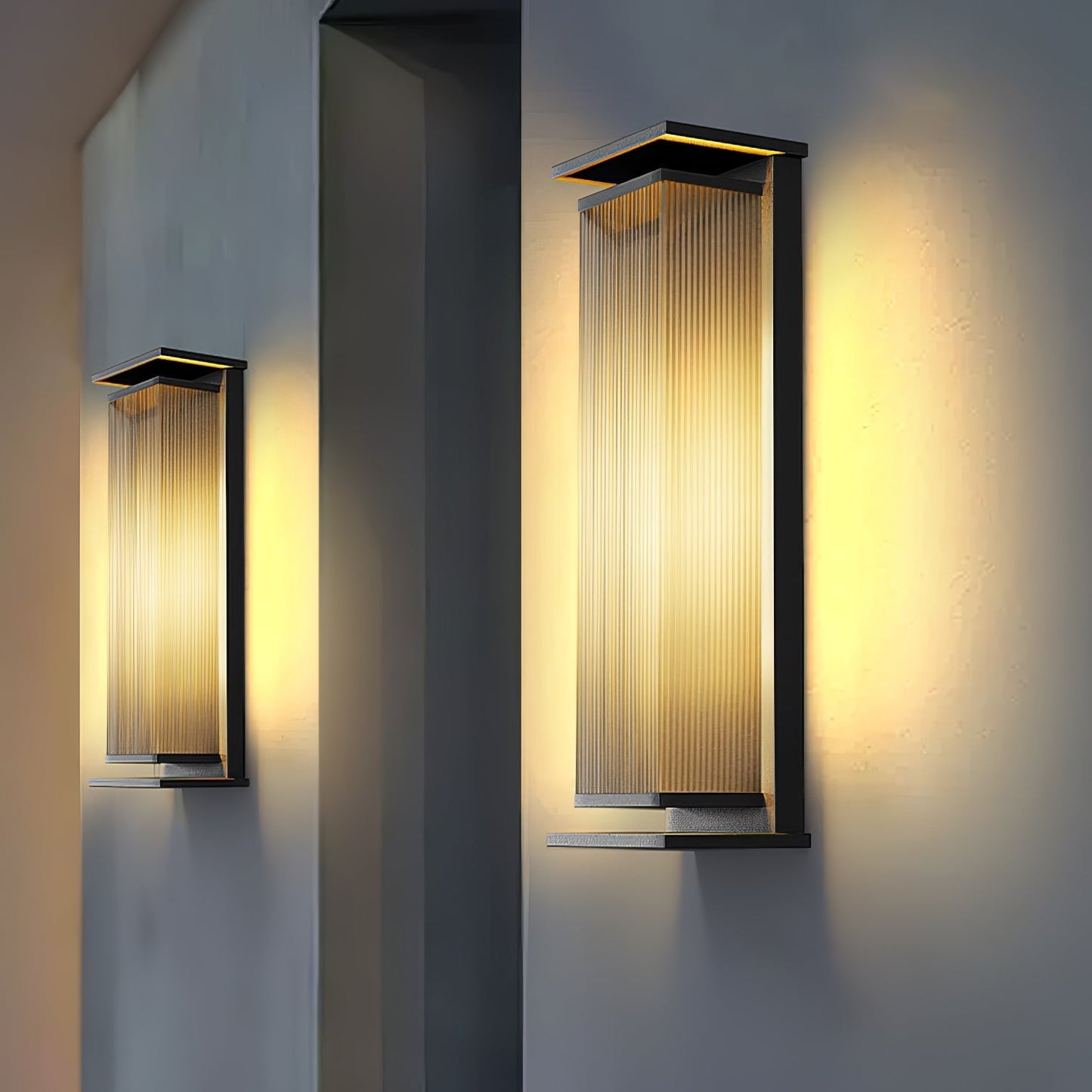 Rectangular Box Solar Outdoor Wall Lamp Outdoor Lighting