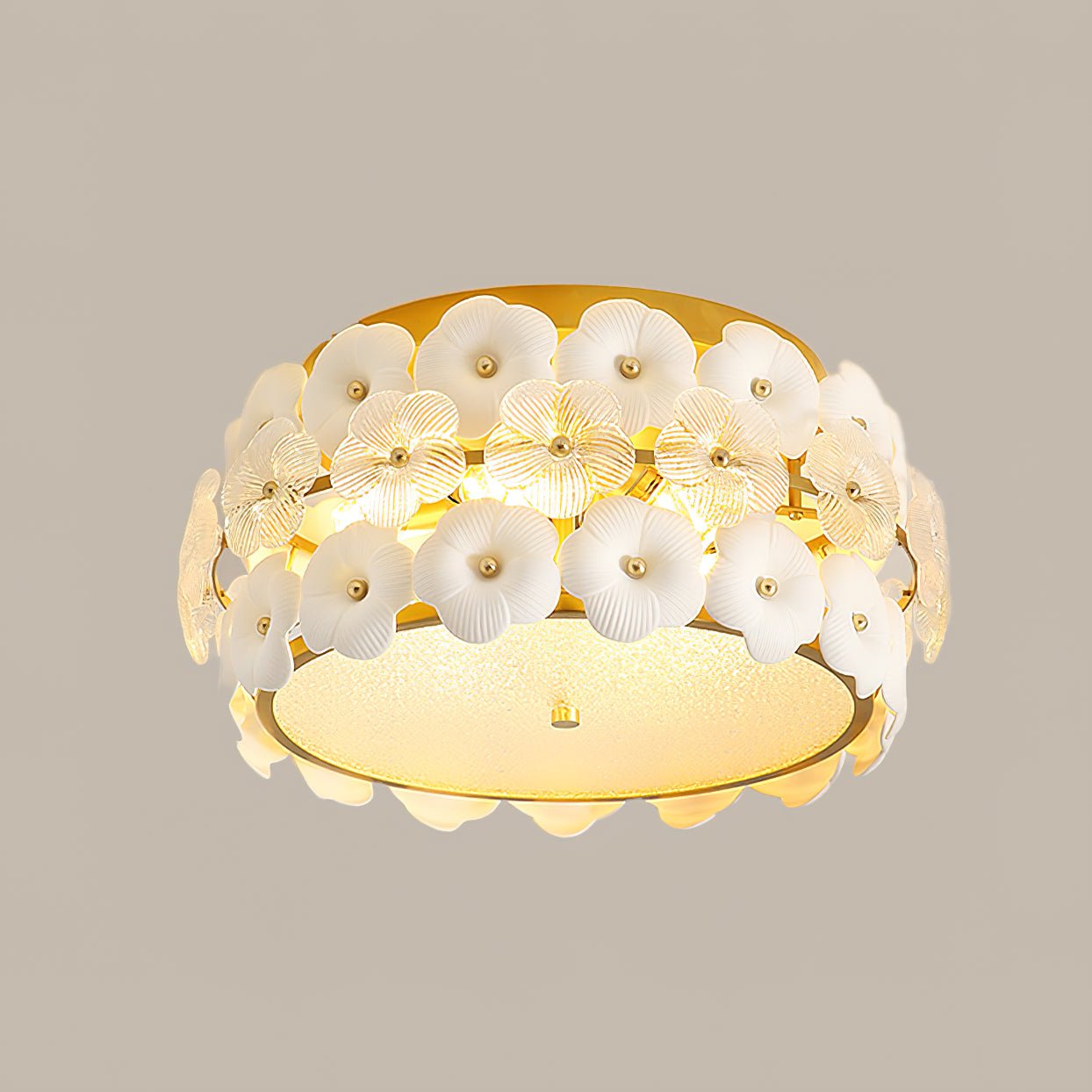 Regina Flowers Ceiling Lamp ∅ 16.5″ x H 8.2″ / Dia 42cm x H 21cm / White Ceiling lamp