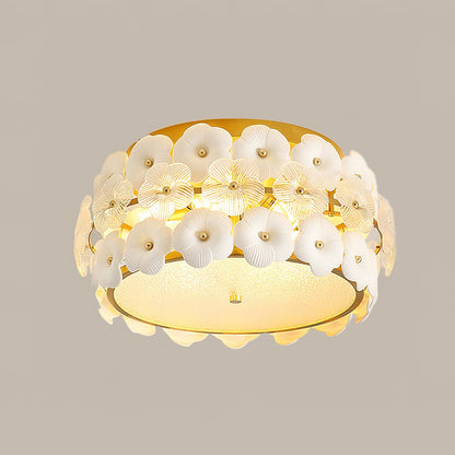 Regina Flowers Ceiling Lamp ∅ 16.5″ x H 8.2″ / Dia 42cm x H 21cm / White Ceiling lamp