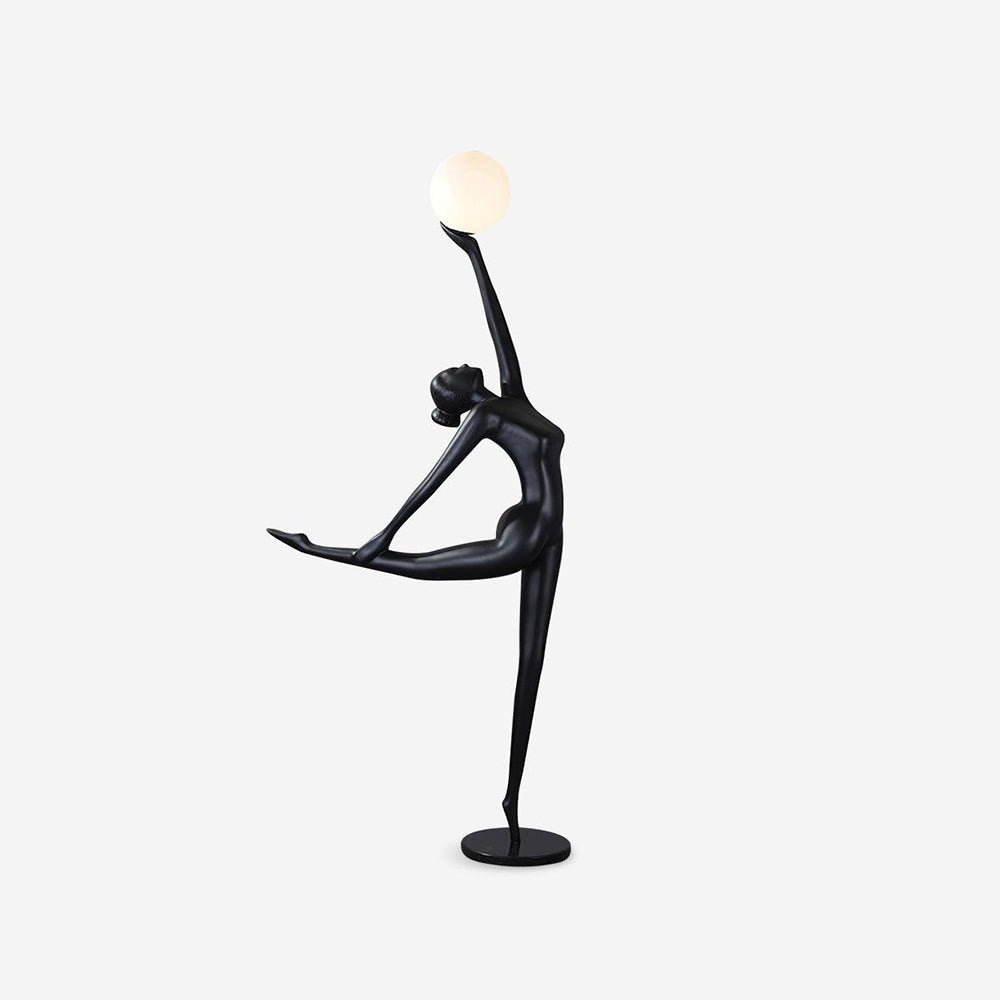 Rhythmic Gymnast Sculpture Floor Lamp ∅ 29.5″ x H 59″ / Black / US Plug Floor lamp