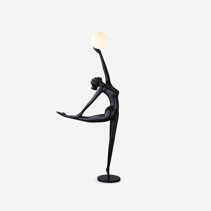 Rhythmic Gymnast Sculpture Floor Lamp ∅ 29.5″ x H 59″ / Black / US Plug Floor lamp