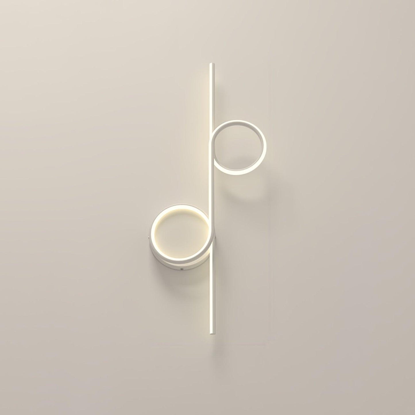 Rhythmic Line Wall Light 2 rings ∅ 23.6″ x H 12.6″ / Dia 60cm x H 32cm / White / Three-Color Changing Light Wall lamp