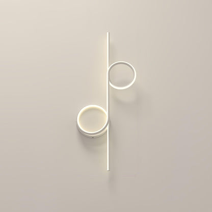 Rhythmic Line Wall Light 2 rings ∅ 23.6″ x H 12.6″ / Dia 60cm x H 32cm / White / Three-Color Changing Light Wall lamp
