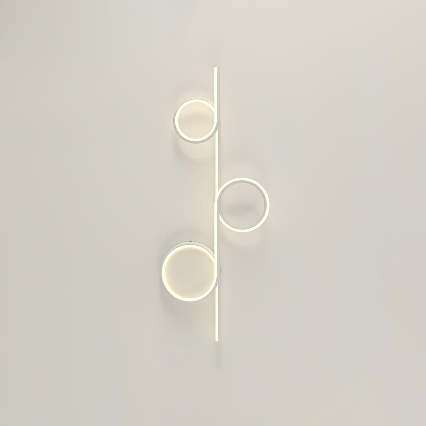 Rhythmic Line Wall Light 3 rings ∅ 23.6″ x H 12.6″ / Dia 60cm x H 32cm / White / Three-Color Changing Light Wall lamp