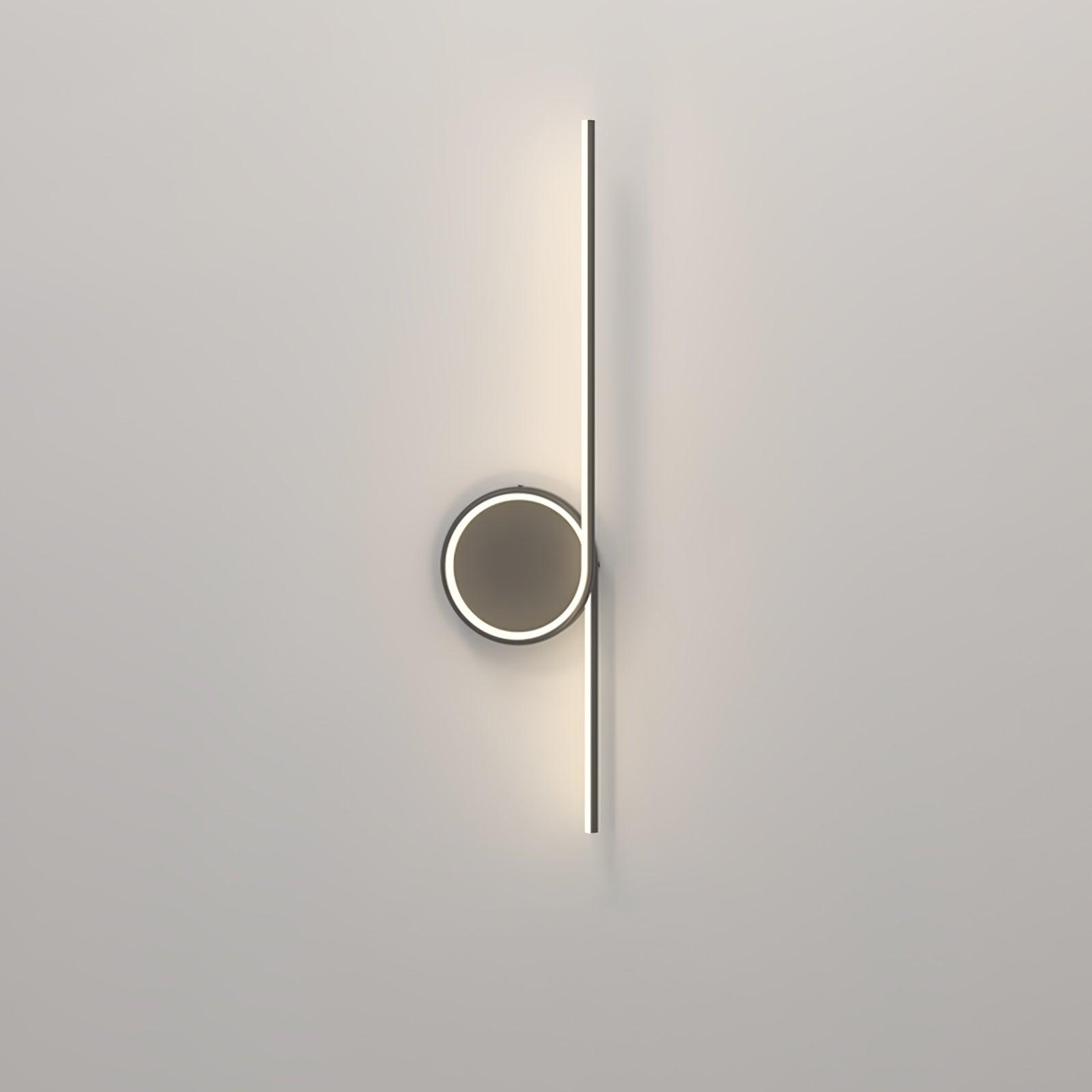 Rhythmic Line Wall Light 1 ring ∅ 23.6″ x H 7.1″ / Dia 60cm x H 18cm / Black / Three-Color Changing Light Wall lamp