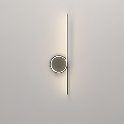 Rhythmic Line Wall Light 1 ring ∅ 23.6″ x H 7.1″ / Dia 60cm x H 18cm / Black / Three-Color Changing Light Wall lamp