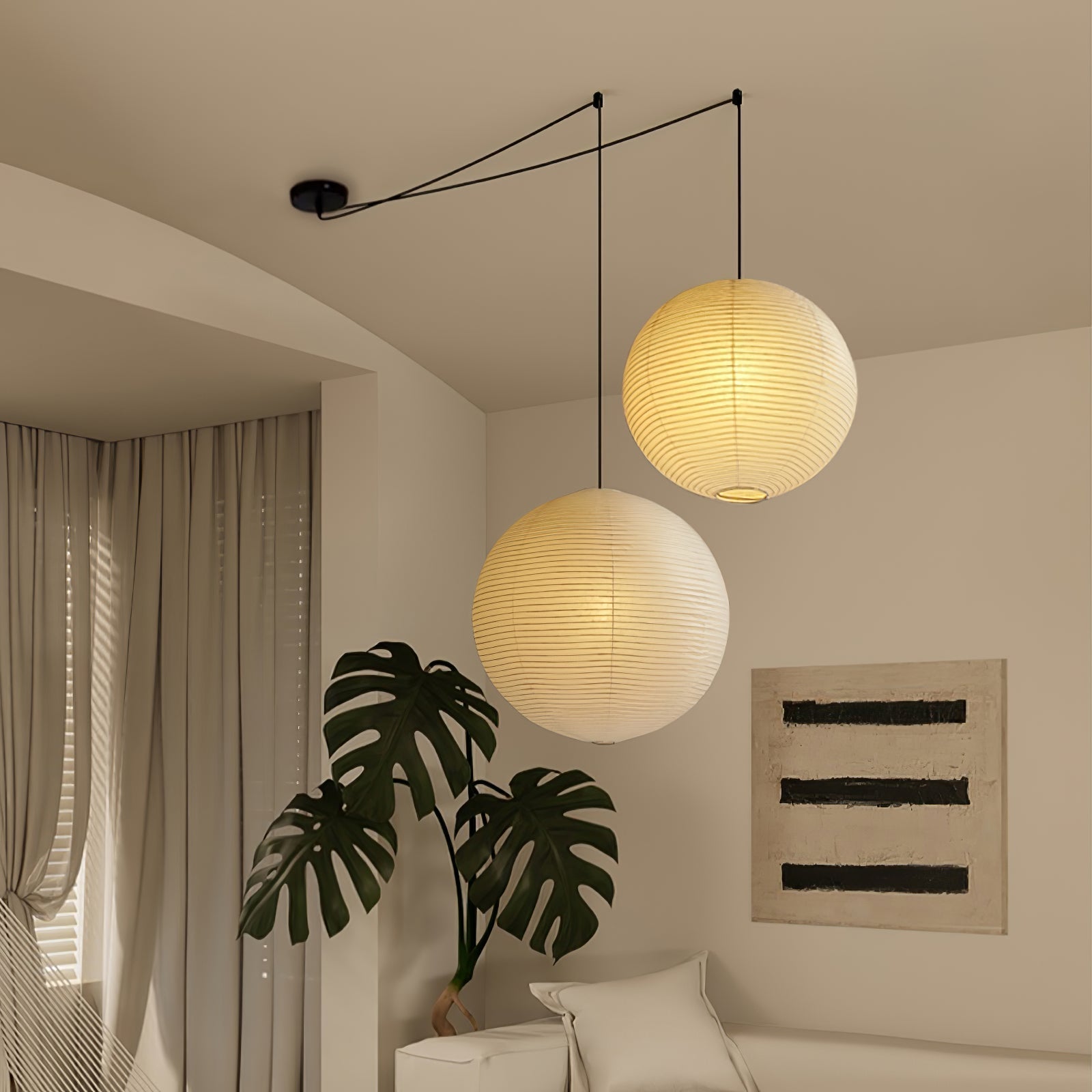 Akari A Round Swag Light 1001 Pendant light