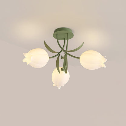 Ricko Ceiling Light 3 Heads ∅ 21.6″ x H 12.9″ / Green