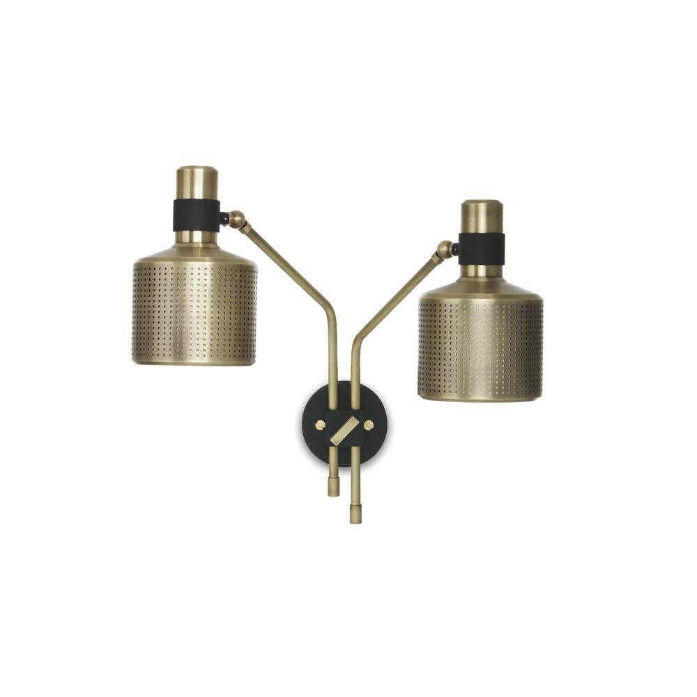 Riddle Wall Light 2 heads ∅ 15.8″ x H 13.8″ / Dia 40cm x H 35cm / Copper & Black Wall lamp