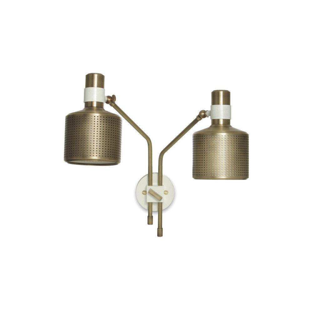 Riddle Wall Light 2 heads ∅ 15.8″ x H 13.8″ / Dia 40cm x H 35cm / Copper & White Wall lamp