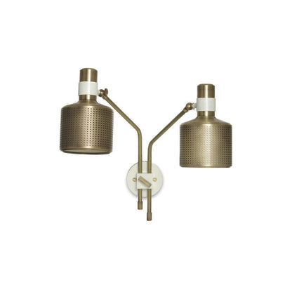 Riddle Wall Light 2 heads ∅ 15.8″ x H 13.8″ / Dia 40cm x H 35cm / Copper & White Wall lamp