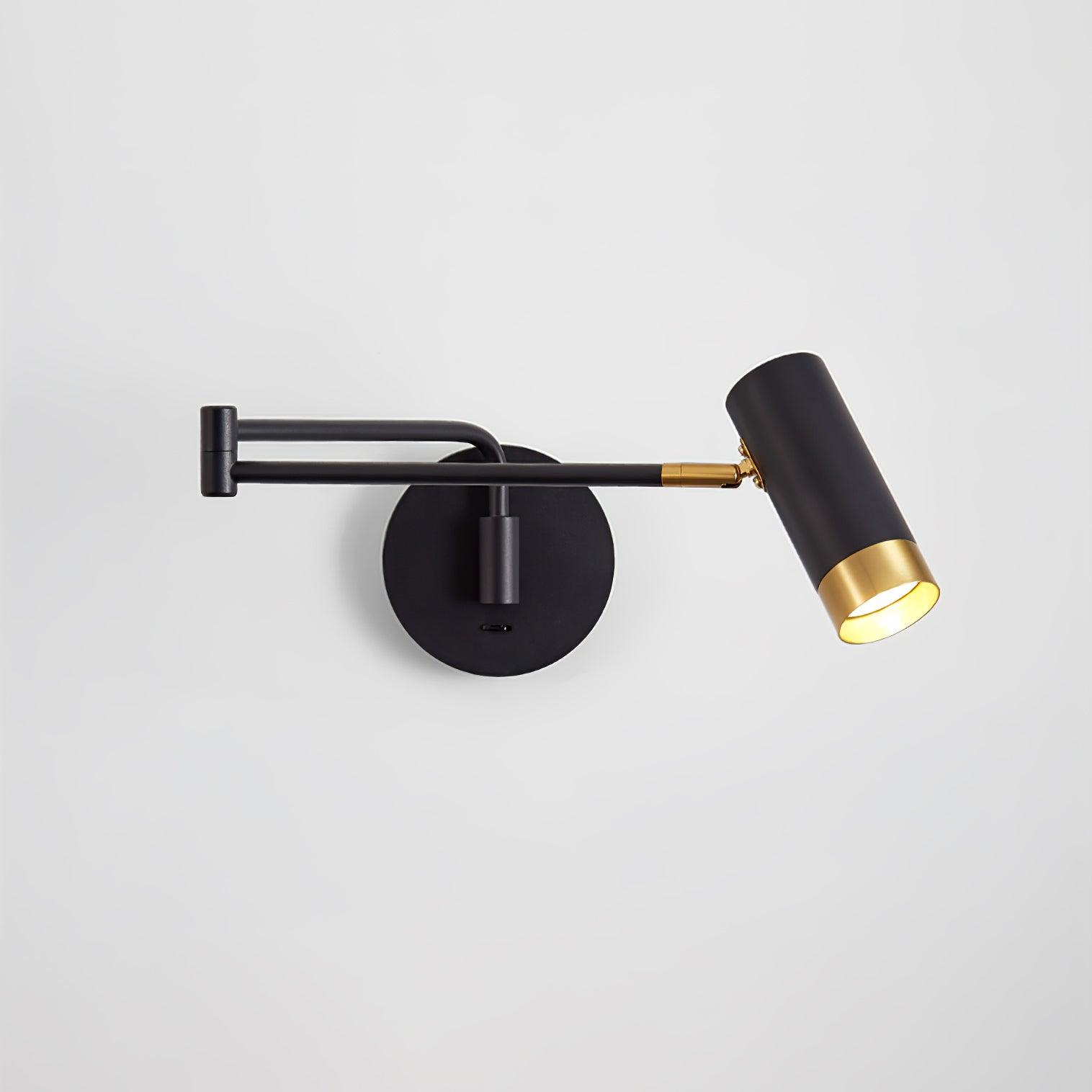 Ridge Arm Wall Lamp ∅ 5.9″ x H 19.5″ x H 5.5″ / Dia 15cm x L 49.5cm x H 14cm / Black & Gold Wall lamp