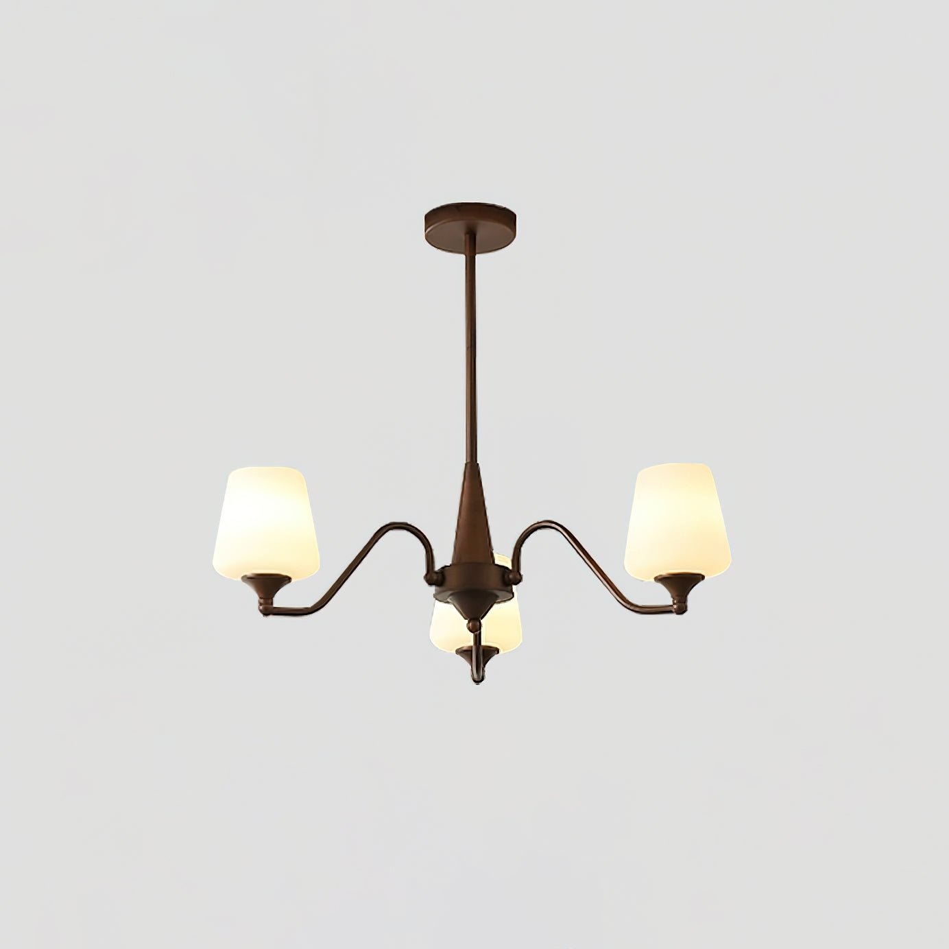 Ridge Chandelier 3 heads ∅ 27.6″ x H 20.5″ / Reddish brown Chandelier