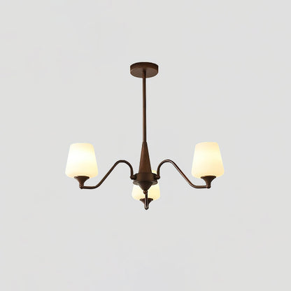 Ridge Chandelier 3 heads ∅ 27.6″ x H 20.5″ / Reddish brown Chandelier
