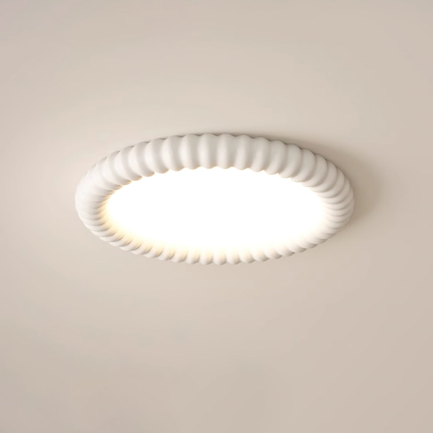 Ripple Halo Ceiling Light ∅ 19.7″ x H 2.8″ / White / Warm Light Ceiling lamp
