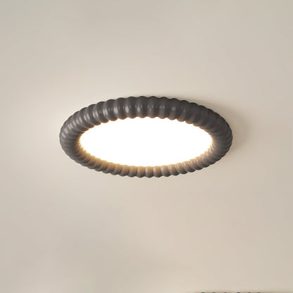 Ripple Halo Ceiling Light ∅ 19.7″ x H 2.8″ / Black / Warm Light Ceiling lamp