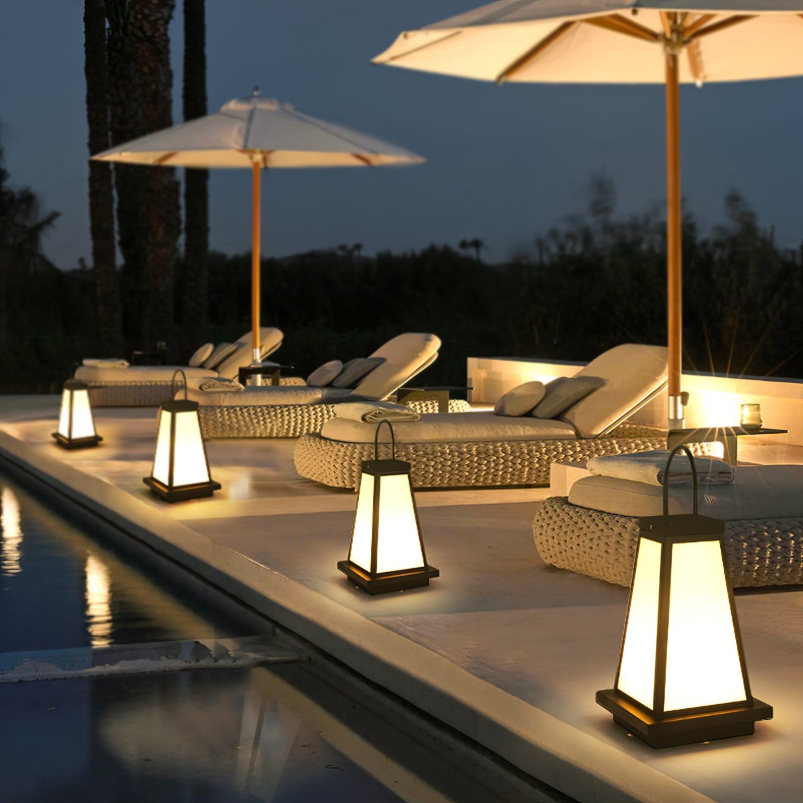 Roam Lantern Garden Outdoor Lamp ∅ 9.8″ x H 19.7″ / Dia 25cm x H 50cm / Black & White / Warm Light Table lamp
