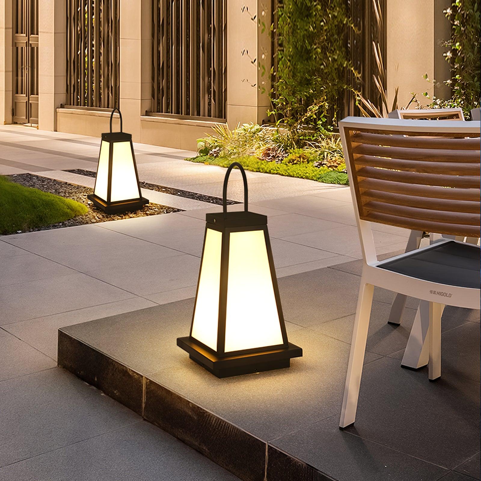 Roam Lantern Garden Outdoor Lamp ∅ 9.8″ x H 19.7″ / Dia 25cm x H 50cm / Black & White / Warm Light Table lamp