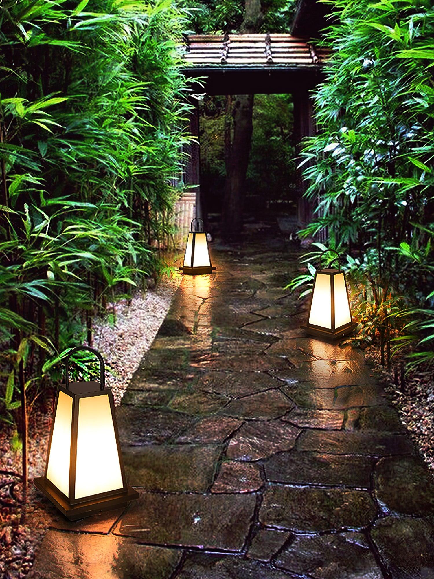 Roam Lantern Garden Outdoor Lamp ∅ 9.8″ x H 19.7″ / Dia 25cm x H 50cm / Black & White / Warm Light Table lamp