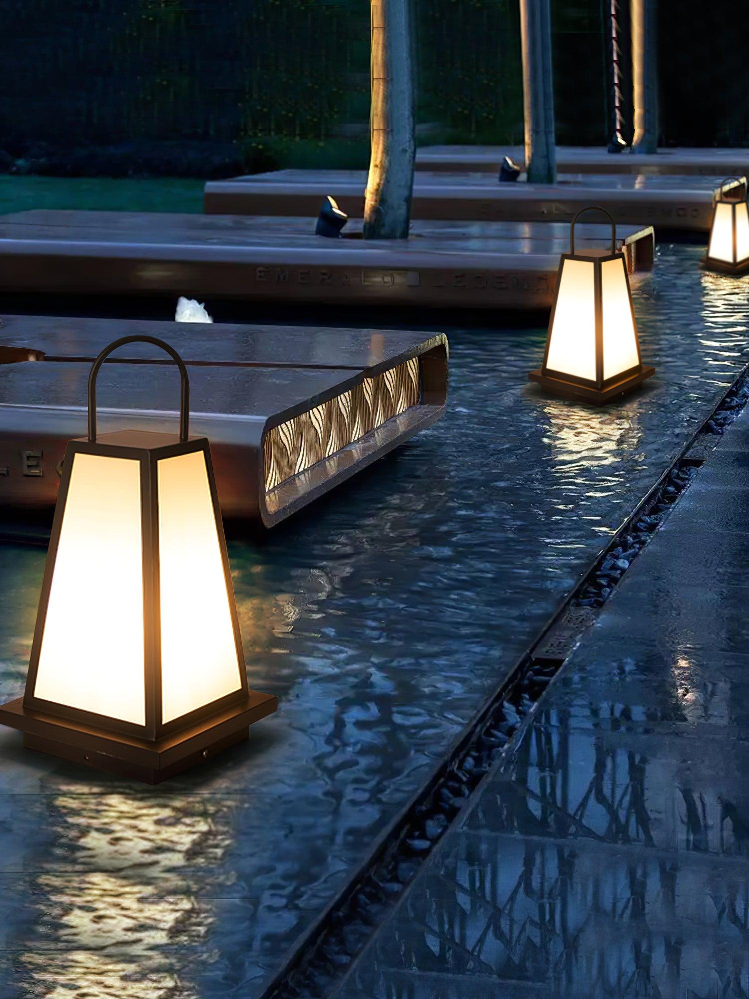 Roam Lantern Garden Outdoor Lamp ∅ 9.8″ x H 19.7″ / Dia 25cm x H 50cm / Black & White / Warm Light Table lamp