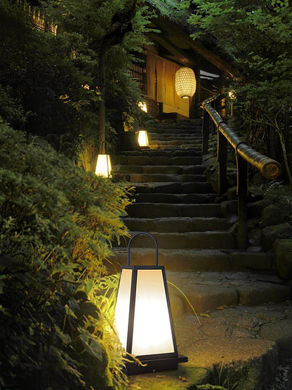 Roam Lantern Garden Outdoor Lamp ∅ 9.8″ x H 19.7″ / Dia 25cm x H 50cm / Black & White / Warm Light Table lamp