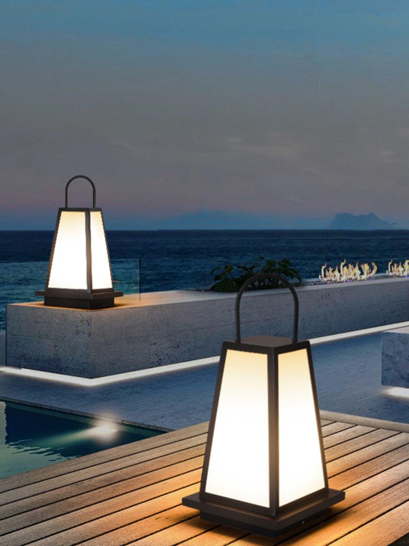 Roam Lantern Garden Outdoor Lamp ∅ 9.8″ x H 19.7″ / Dia 25cm x H 50cm / Black & White / Warm Light Table lamp