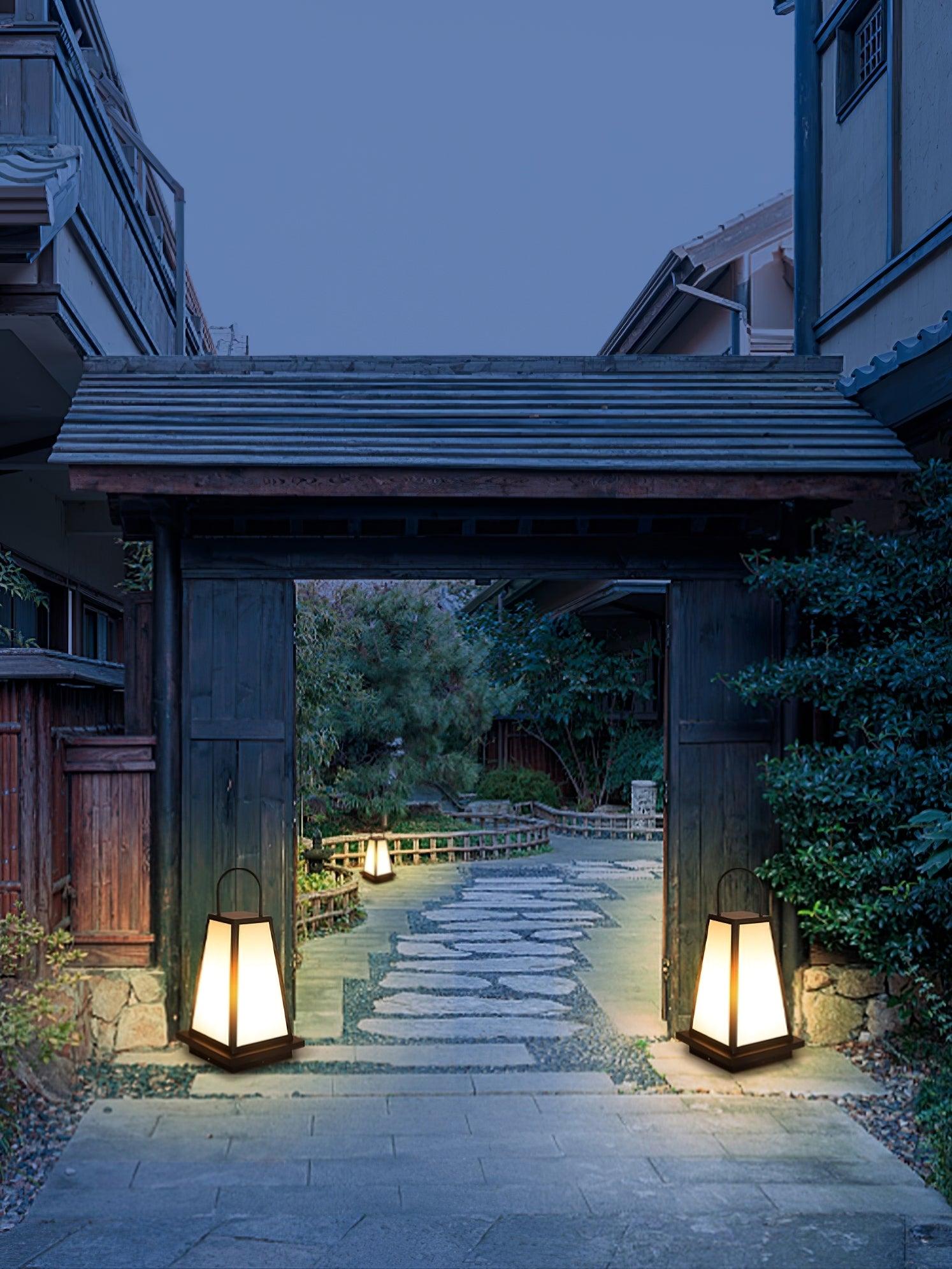 Roam Lantern Garden Outdoor Lamp ∅ 9.8″ x H 19.7″ / Dia 25cm x H 50cm / Black & White / Warm Light Table lamp