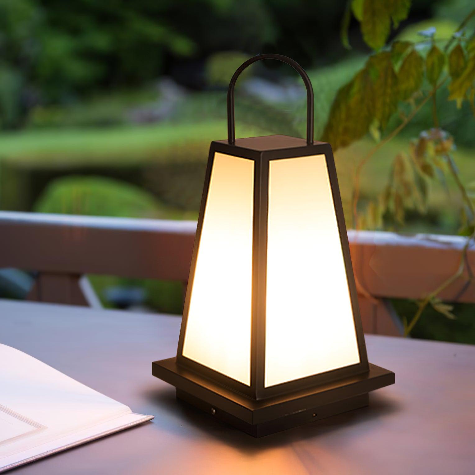 Roam Lantern Garden Outdoor Lamp ∅ 9.8″ x H 19.7″ / Dia 25cm x H 50cm / Black & White / Warm Light Table lamp