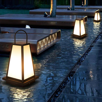 Roam Lantern Garden Outdoor Lamp ∅ 9.8″ x H 19.7″ / Dia 25cm x H 50cm / Black & White / Warm Light Table lamp