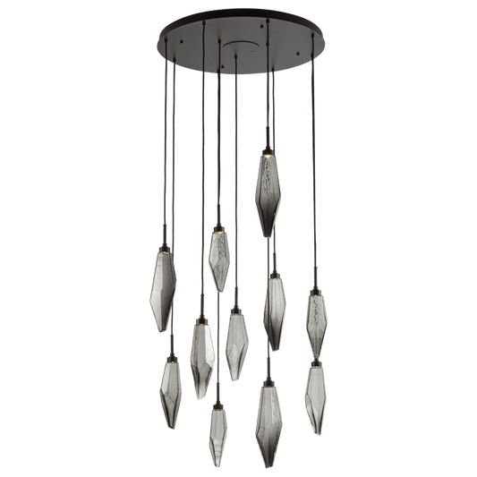 Hammerton Studio Rock Crystal 32" Wide 11 Light Hand Blown Glass Linear LED Pendant