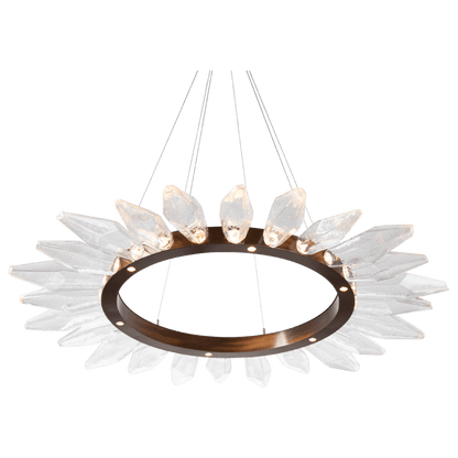 Hammerton Studio Rock Crystal 56" Wide 30 Light Hand Blown Glass LED Radial Chandelier