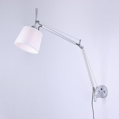 Rocker Modern Design Wall Lamp ∅ 7.9″ x H 9.4″ / Dia 20cm x H 24cm Set of 2 / Fog Silver Color & White / US Plug Wall