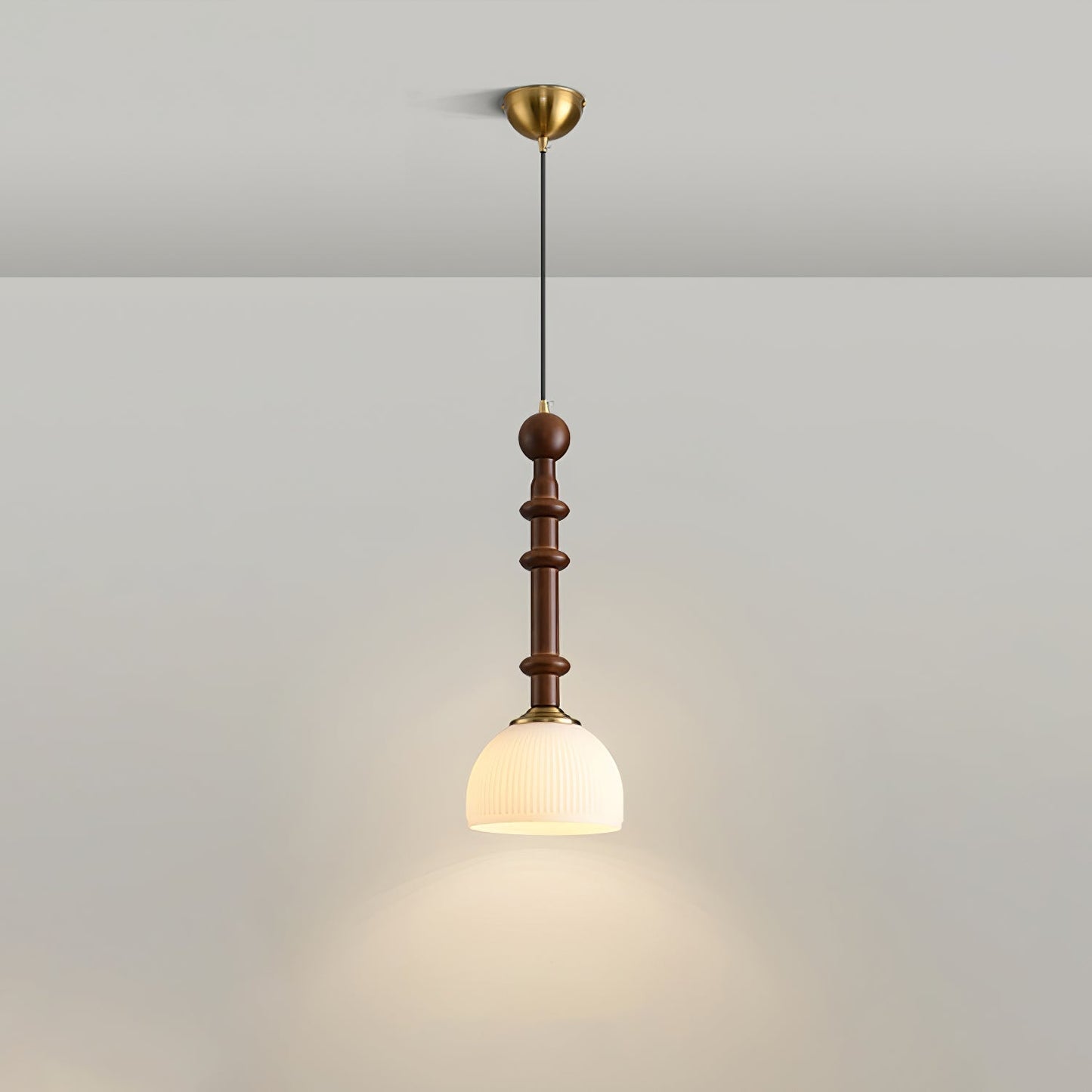 Roma Pendant Lamp Model B2: ∅ 7.1″ x H 16.9″ Pendant light