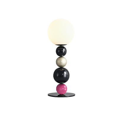 Round Balls Stacking Table Lamp ∅ 7.9″ x H 22.8″ /Dia 20cm x H 58cm / Pink & Black / US Plug Table lamp