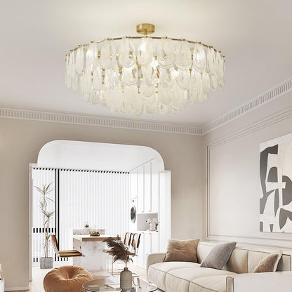 Round Cloud Glass Pendant Light