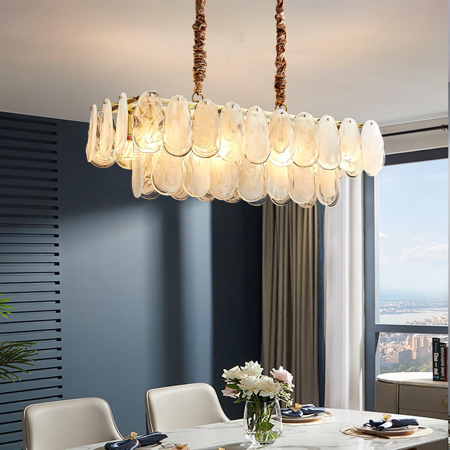 Round Cloud Glass Pendant Light